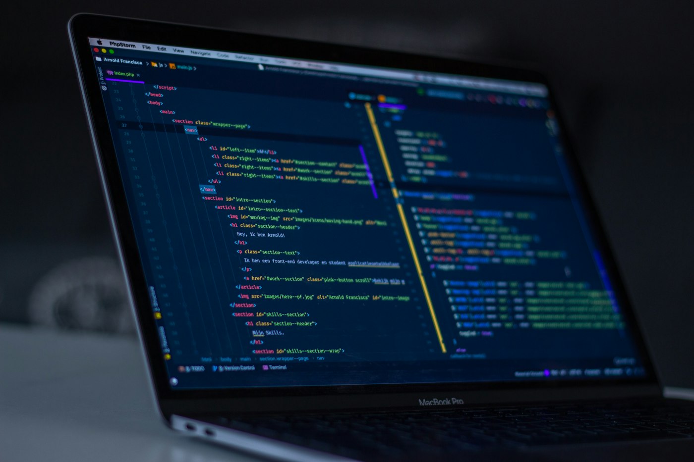Código em tela para integração da API CPF em Node.js